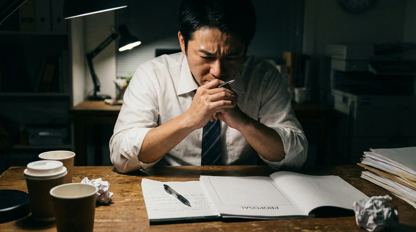 商談に一人で行くのが不安のお悩みイメージ