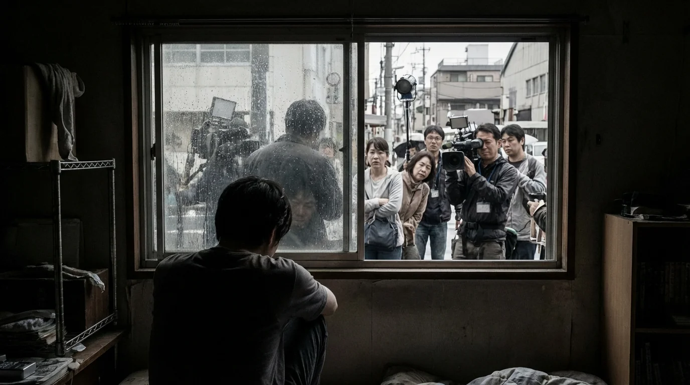 一般人がカメラを見てしまうのお悩みイメージ