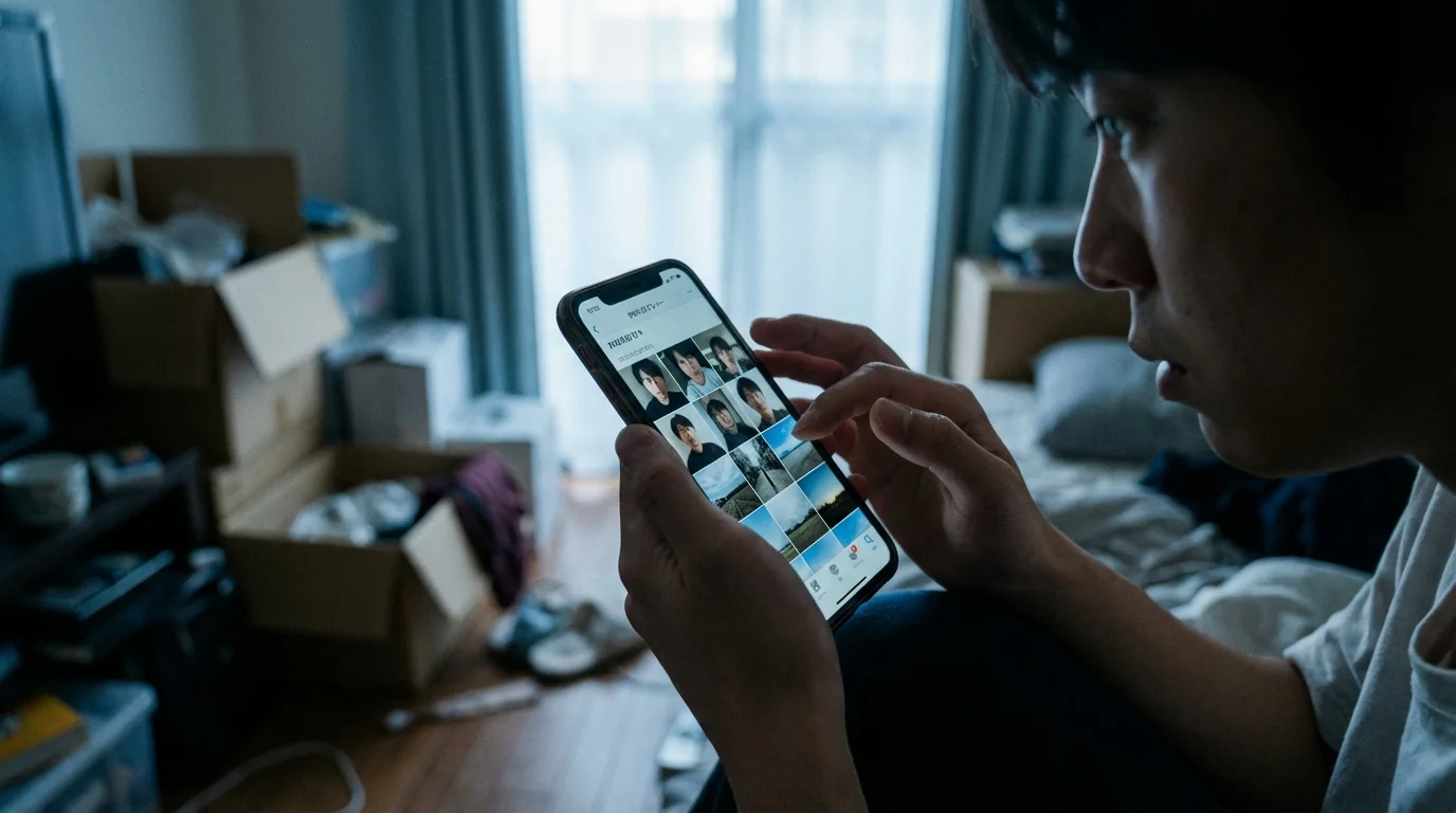 SNS用の写真が一人ばかりのお悩みイメージ